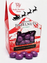 Marionberry Chocolate Hazelnuts in Holiday Box 